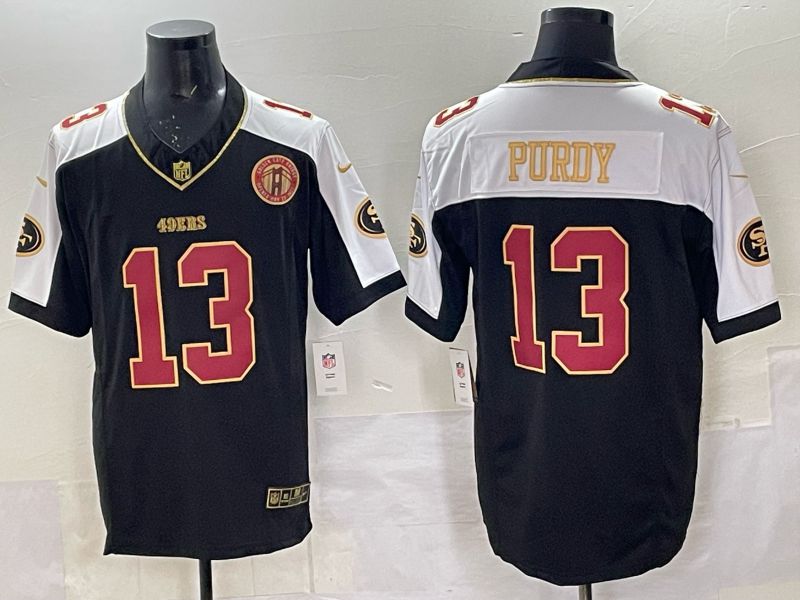 Men 2025 Nike San Francisco 49ers #13 Purdy Black Limited NFL Jersey style 0070->san francisco 49ers->NFL Jersey